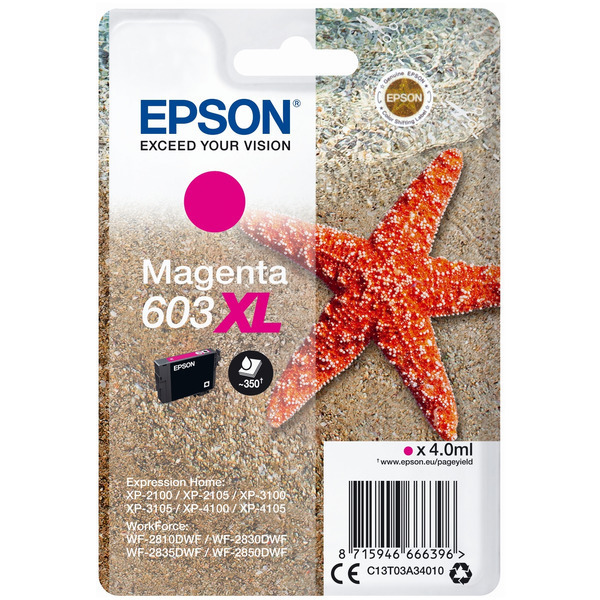 Original Epson Tinte 603XL M / C13T03A34010 magenta für C13T03A34010